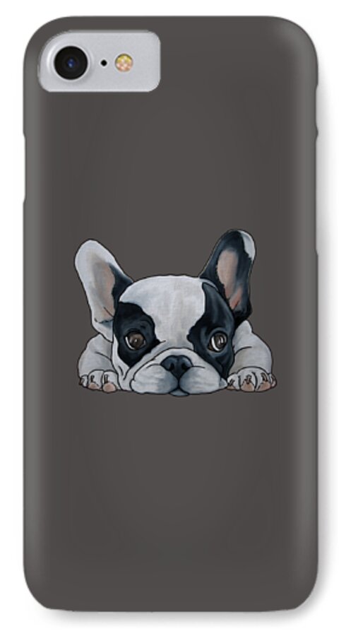 Noewi iPhone 7 Case featuring the painting French Bulldog by Jindra Noewi