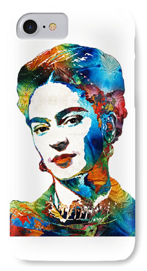 Frida Kahlo iPhone 7 Case featuring the painting Frida Kahlo Art - Viva La Frida - By Sharon Cummings by Sharon Cummings