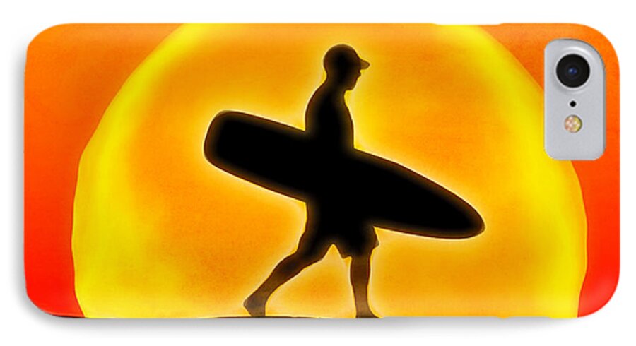 Surfer iPhone 7 Case featuring the digital art Goin' for A Surf by Andreas Thust