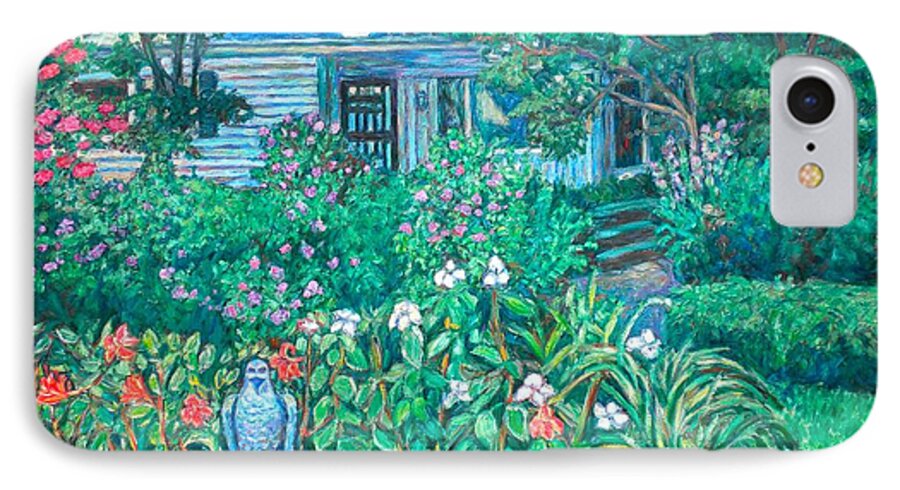 Landscape iPhone 7 Case featuring the painting House on Chesterbrook Road in McLean by Kendall Kessler