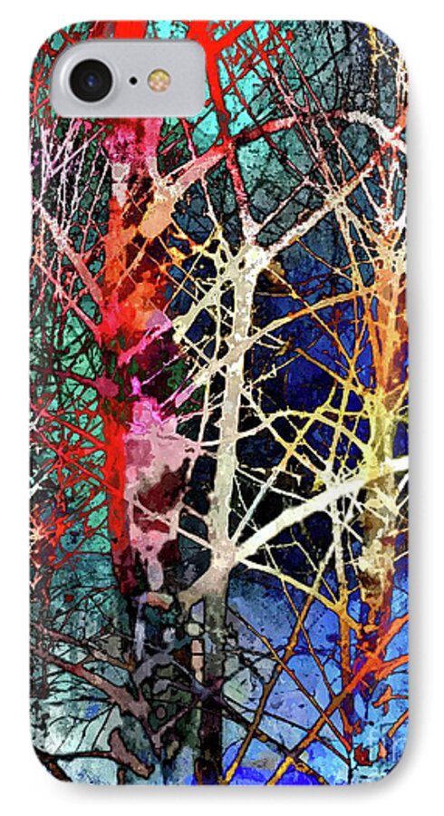 In The Woods iPhone 7 Case featuring the mixed media In the Woods by Daniel Janda