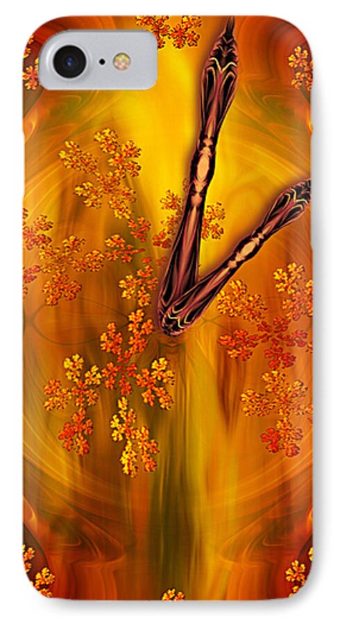 Abstract iPhone 7 Case featuring the digital art It's autumn time by Giada Rossi