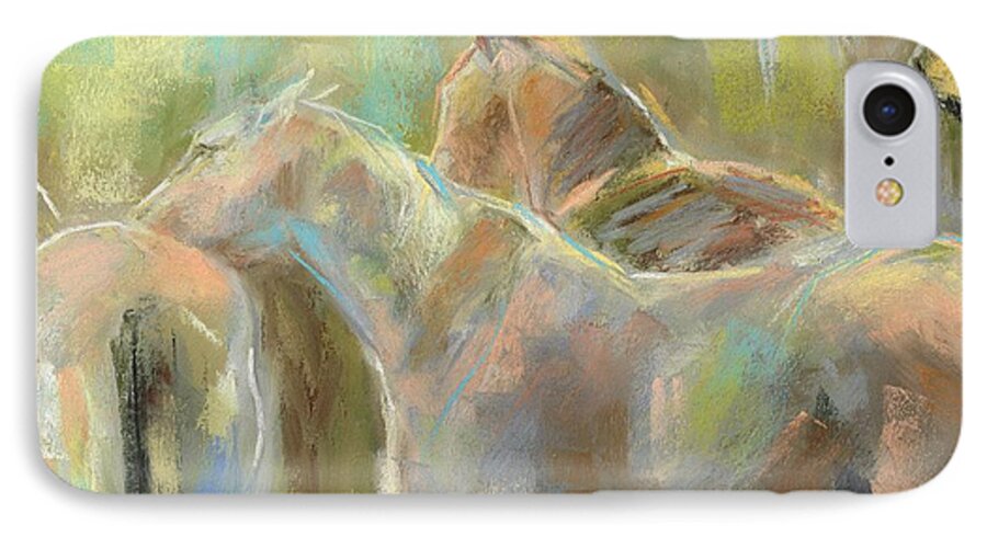 Horses iPhone 7 Case featuring the painting I've Got This by Frances Marino