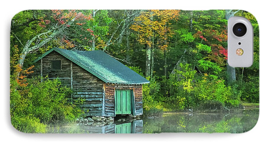 Autumn iPhone 7 Case featuring the photograph Lake Chocoura Boathouse by Betty Denise
