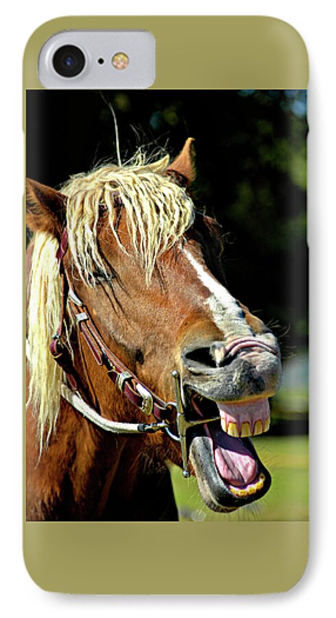 Horse iPhone 7 Case featuring the photograph Laughing Horse by Carolyn Marshall