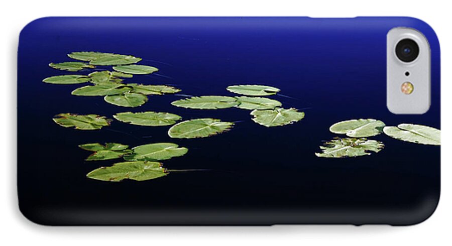 Lily iPhone 7 Case featuring the photograph Lily Pads Floating On River by Debbie Oppermann