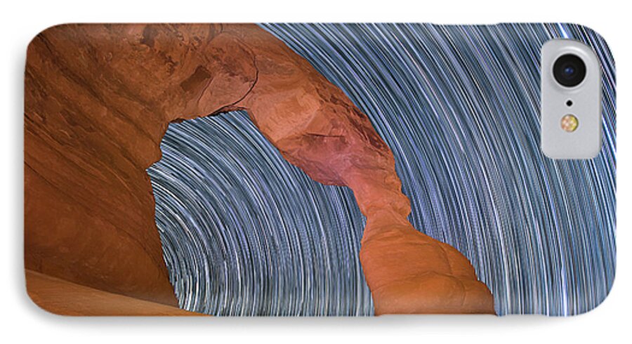 Delicate Arch iPhone 7 Case featuring the photograph Long Night at Delicate Arch by Owen Weber