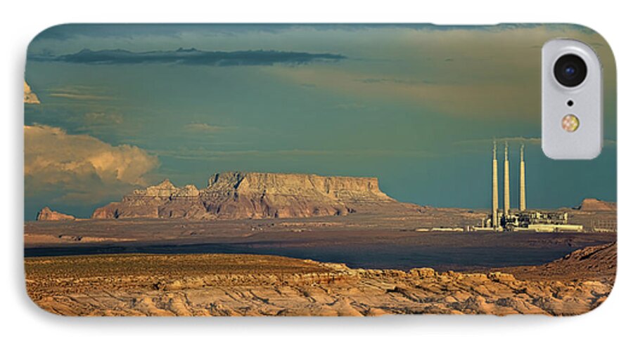  Arizona iPhone 7 Case featuring the photograph Navajo Generating Station by Lana Trussell