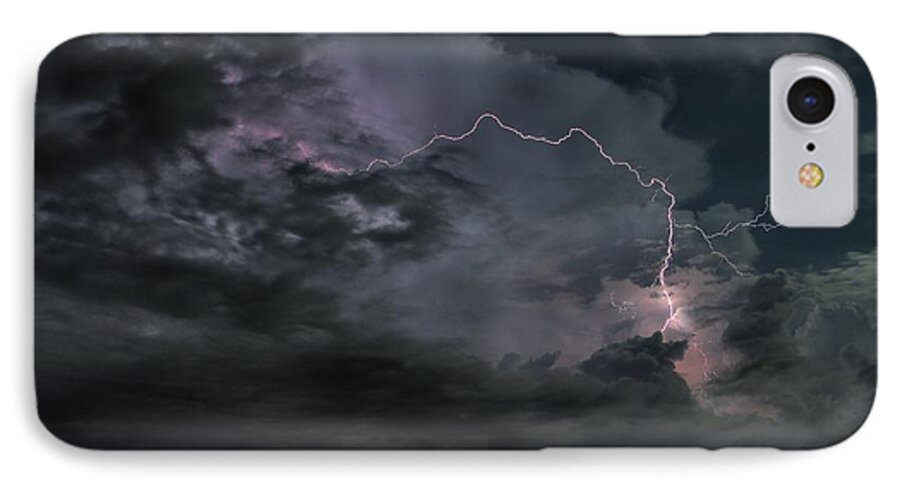 Lightning iPhone 7 Case featuring the photograph Positive Strike by Rick Lipscomb