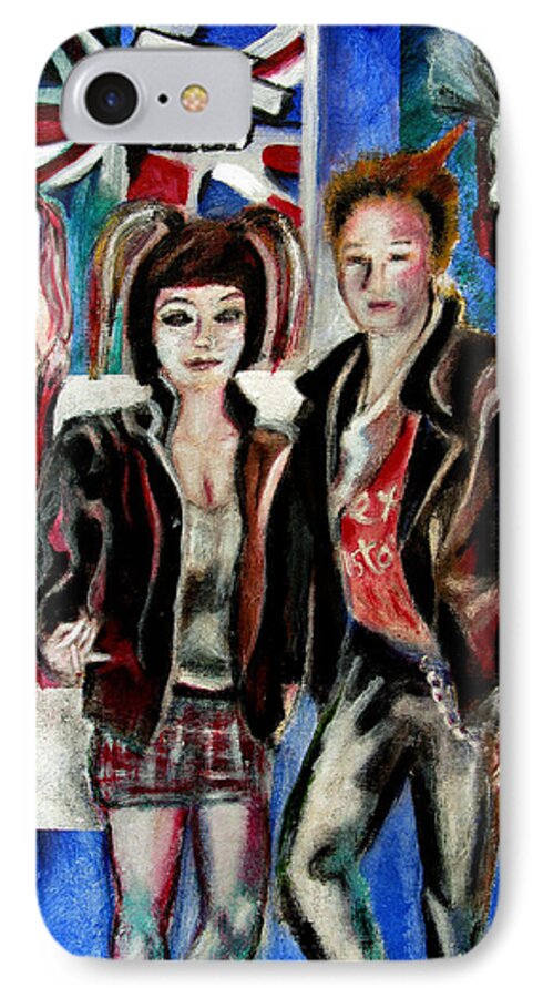 People iPhone 7 Case featuring the painting Sheena is a punk rocker by Tom Conway
