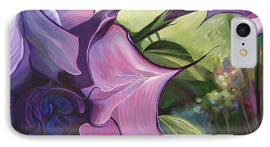 Jimson Weed iPhone 7 Case featuring the painting Sometimes In Summer by Hunter Jay