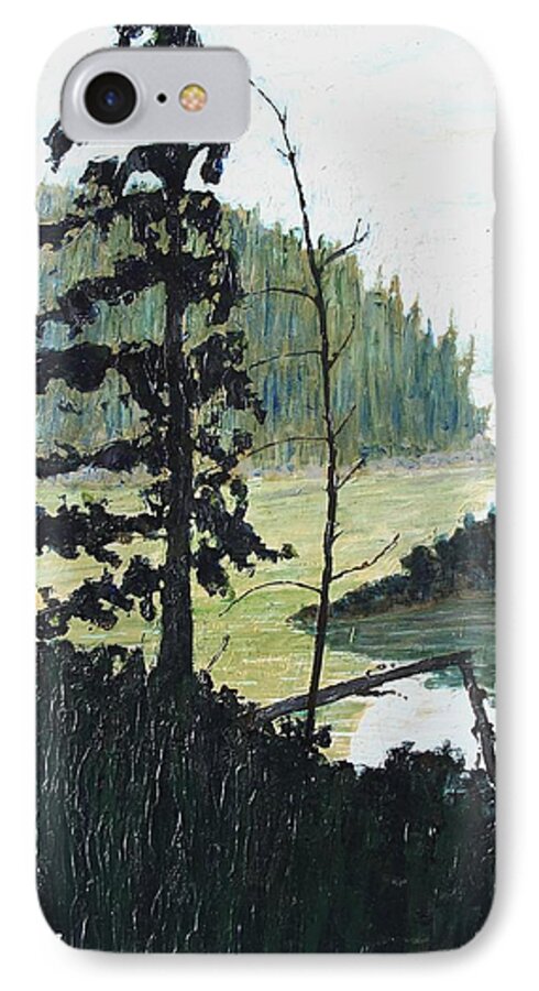 Sudbury iPhone 7 Case featuring the painting South of Sudbury by Ian MacDonald