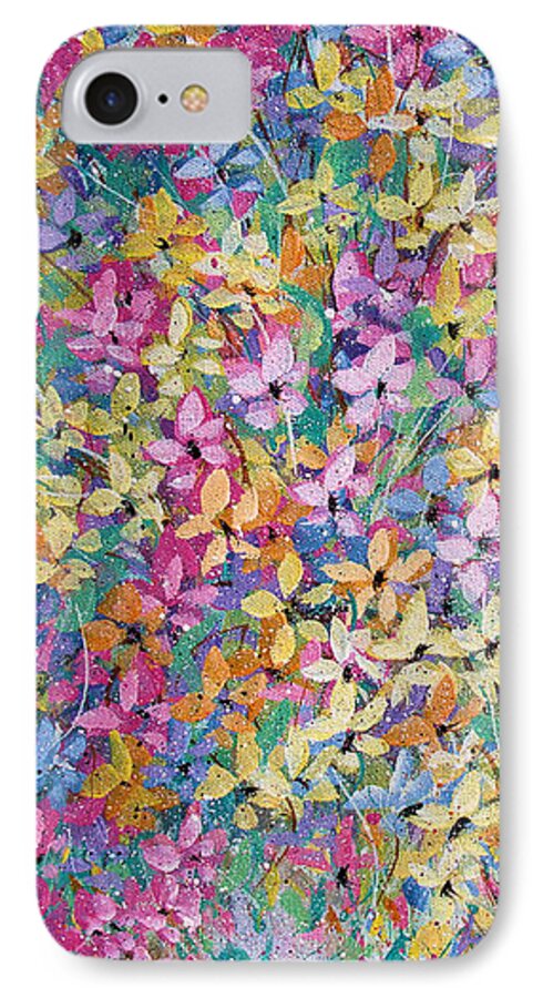 Flowers iPhone 7 Case featuring the painting Spring floral bouquet. by Natalie Holland