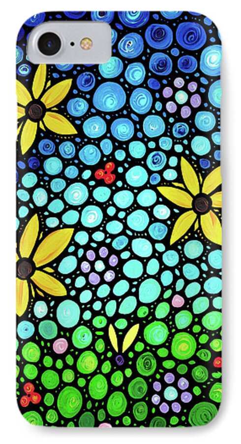 Flowers iPhone 7 Case featuring the painting Spring Maidens by Sharon Cummings