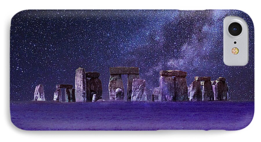 Stone Henge iPhone 7 Case featuring the photograph Stonehenge looking moody by Terri Waters
