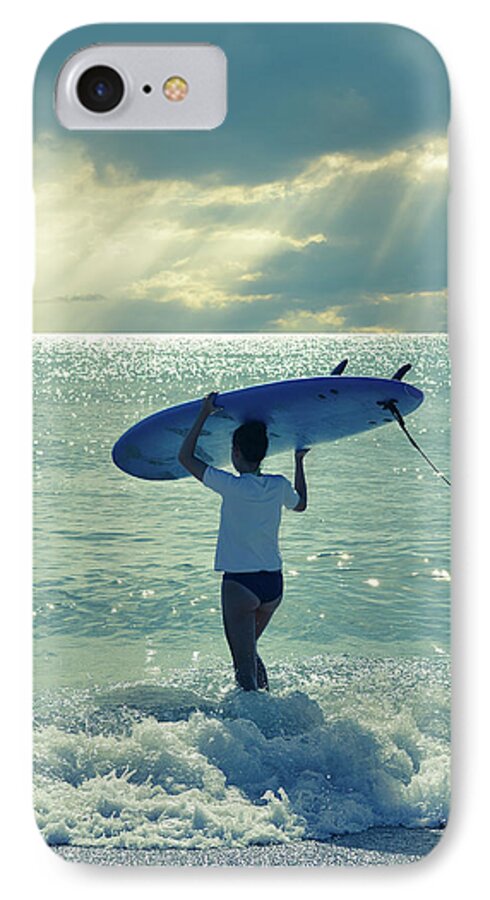 Surfer iPhone 7 Case featuring the photograph Surfer Girl by Laura Fasulo