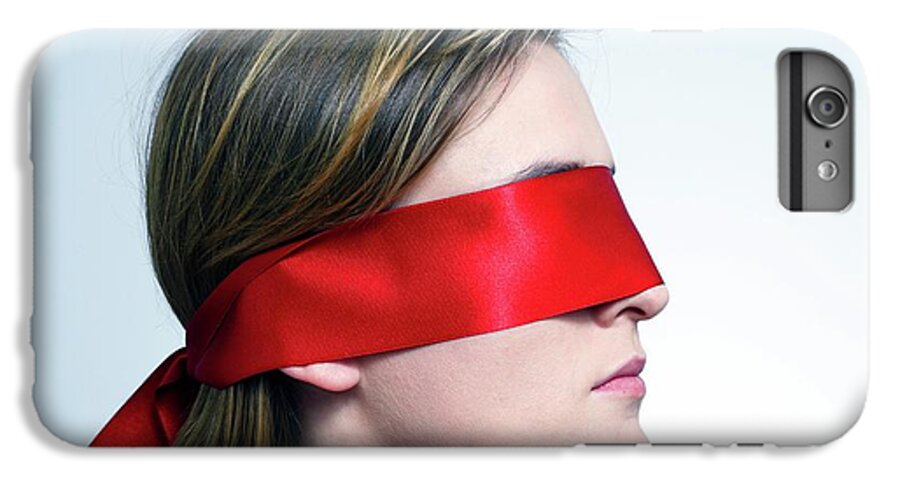Woman Wearing Red Blindfold by Victor De Schwanberg