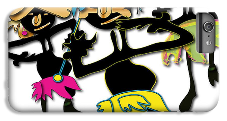 African Dancers iPhone 7 Plus Case featuring the digital art African Dancers by Marvin Blaine
