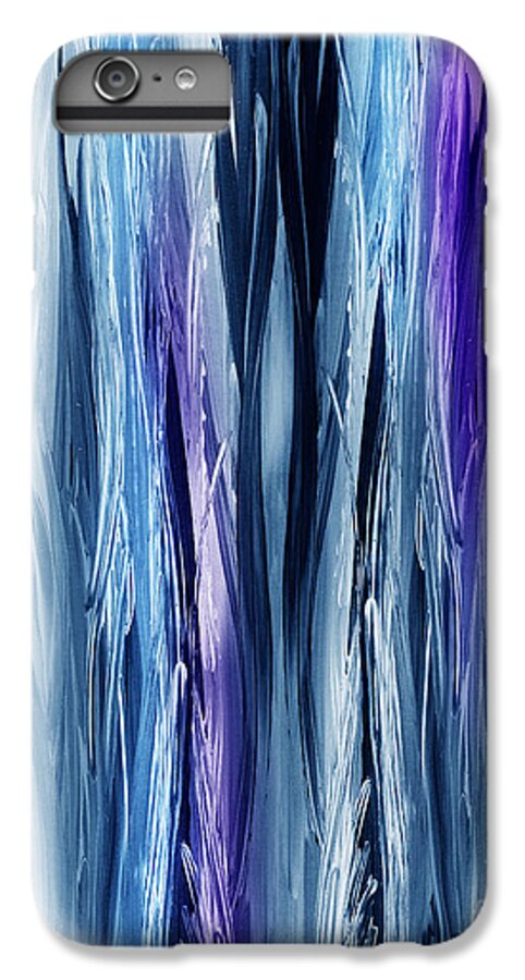 Waterfall iPhone 7 Plus Case featuring the painting Abstract Waterfall Purple Flow by Irina Sztukowski