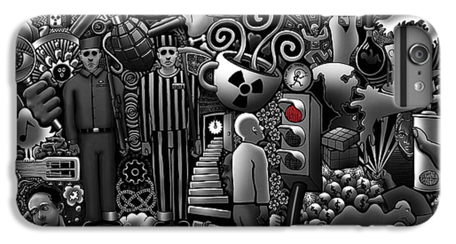 Stairs iPhone 7 Plus Case featuring the digital art Can 'o' Worms by Matthew Ridgway