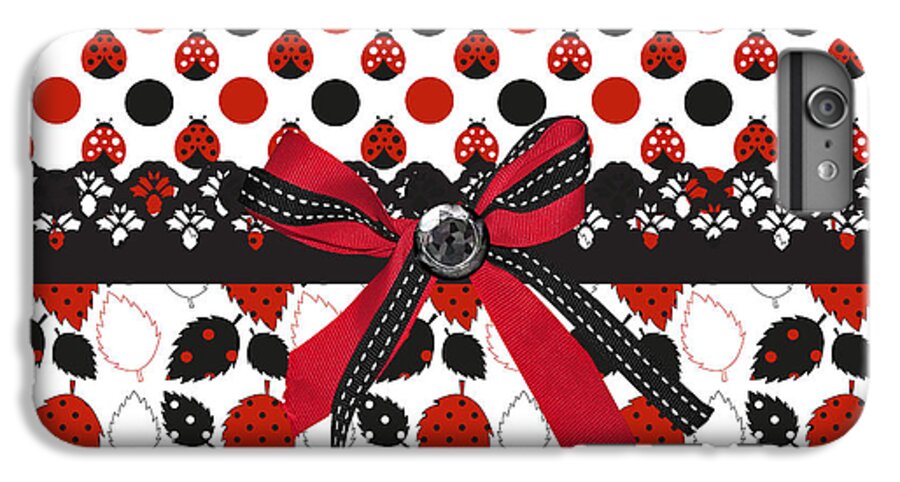 Ladybugs iPhone 7 Plus Case featuring the digital art Dazzling Ladybugs by Debra Miller