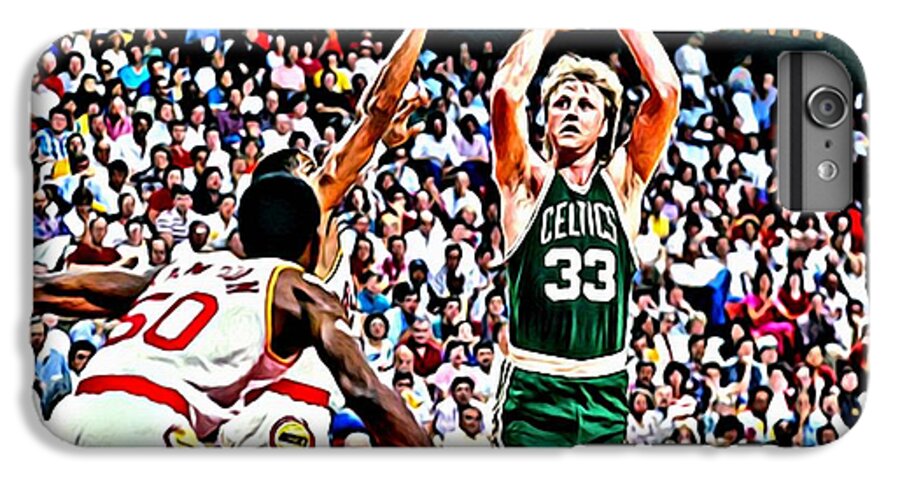 Larry iPhone 7 Plus Case featuring the painting Larry Bird by Florian Rodarte