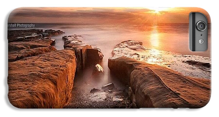  iPhone 7 Plus Case featuring the photograph Long Exposure Sunset At A Rocky Reef In by Larry Marshall