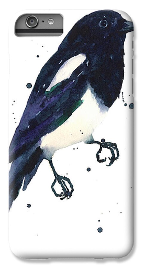 Magpie Painting iPhone 7 Plus Case featuring the painting Magpie Painting by Alison Fennell