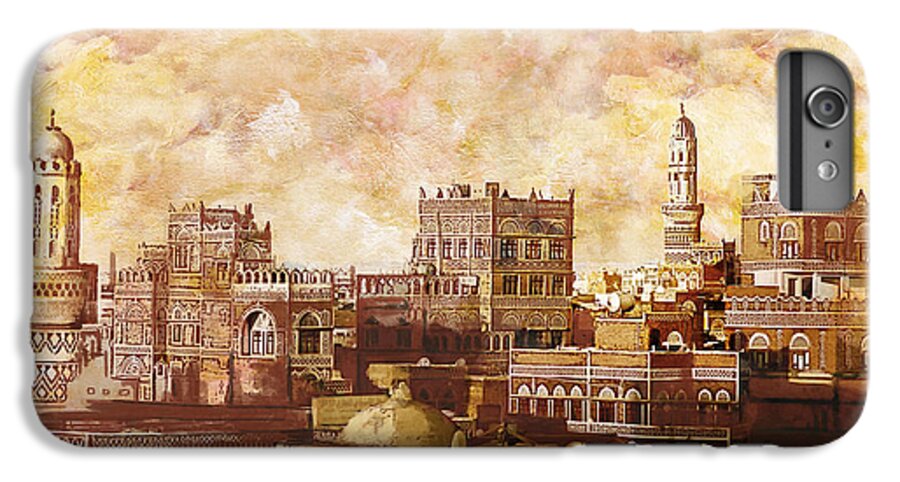 Museum iPhone 7 Plus Case featuring the painting Old city of sanaa by Catf