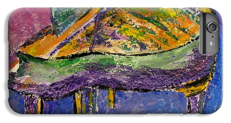 Impressionist iPhone 7 Plus Case featuring the painting Piano Purple by Anita Burgermeister