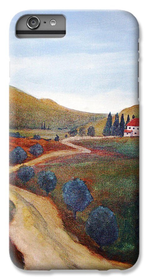 Rick Huotari iPhone 7 Plus Case featuring the painting Tuscan Farmhouse by Rick Huotari