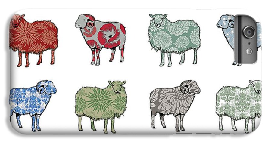 Sheep iPhone 7 Plus Case featuring the digital art Baa Humbug by Sarah Hough