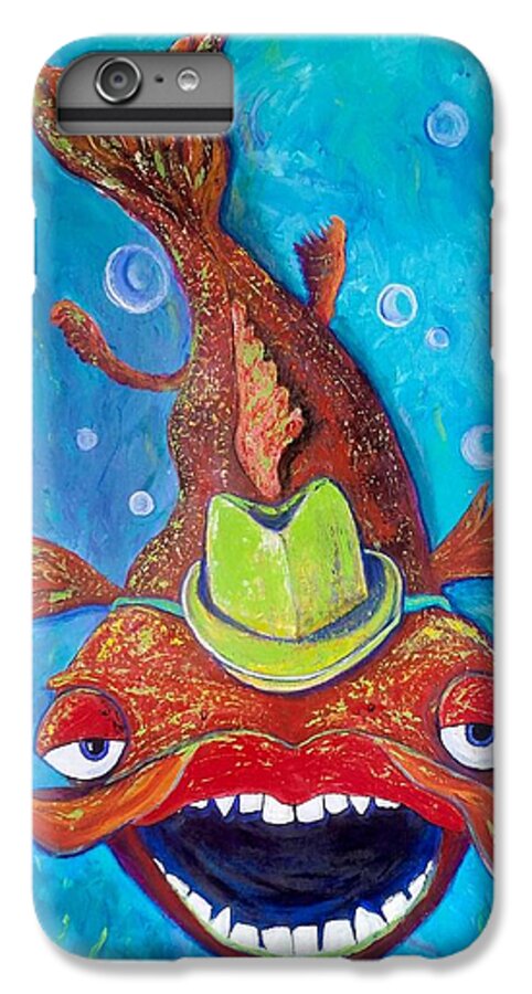 Fish iPhone 7 Plus Case featuring the painting Catfish Clyde #1 by Vickie Scarlett-Fisher