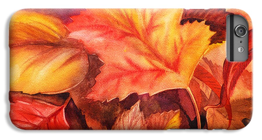 Fall iPhone 7 Plus Case featuring the painting Autumn Leaves by Irina Sztukowski