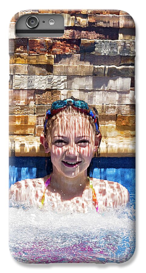 Girl iPhone 7 Plus Case featuring the photograph Behind the Falls by Linda Lees