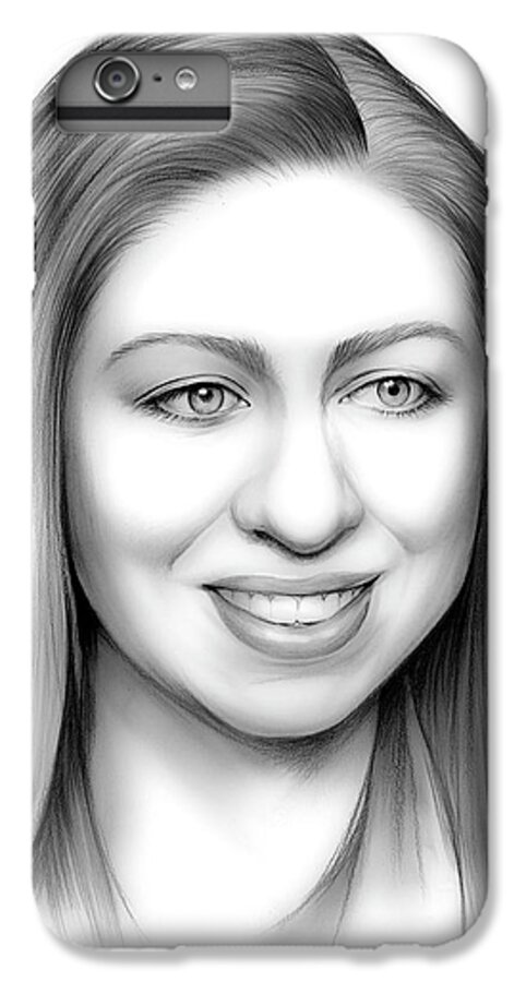 Chelsea Clinton iPhone 7 Plus Case featuring the drawing Chelsea Clinton by Greg Joens