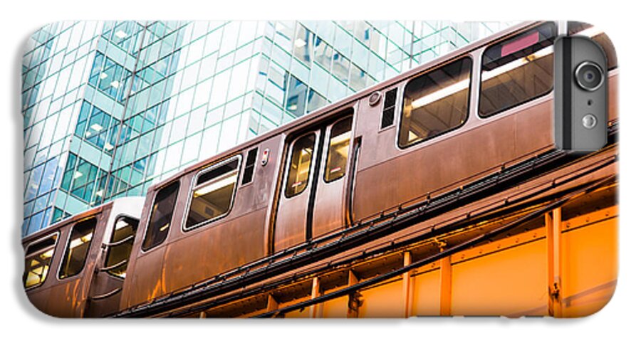 Chicago iPhone 7 Plus Case featuring the photograph Chicago L Elevated Train by Paul Velgos