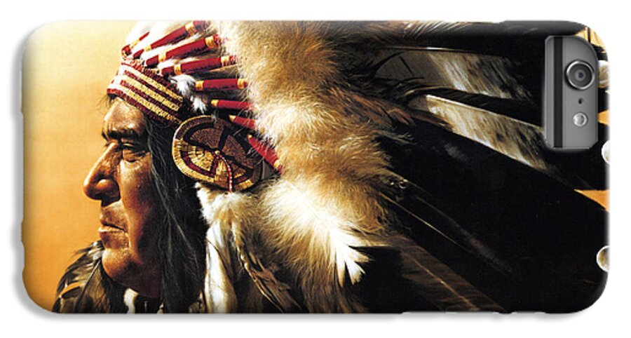 Native American iPhone 7 Plus Case featuring the painting Chief by Greg Olsen