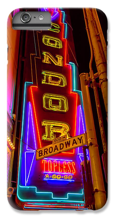 Neon Sign Condor iPhone 7 Plus Case featuring the photograph Condor Neon On Broadway by Garry Gay