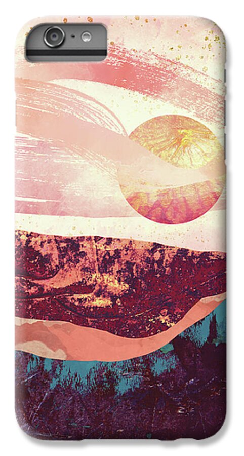 Mountains iPhone 7 Plus Case featuring the digital art Coral Sky by Katherine Smit