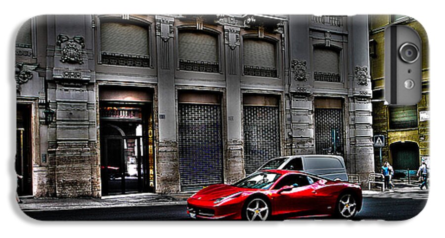 Ferrari iPhone 7 Plus Case featuring the photograph Ferrari In Rome by Effezetaphoto Fz