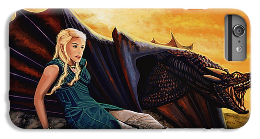 Daenerys iPhone 7 Plus Case featuring the painting Game Of Thrones Painting by Paul Meijering