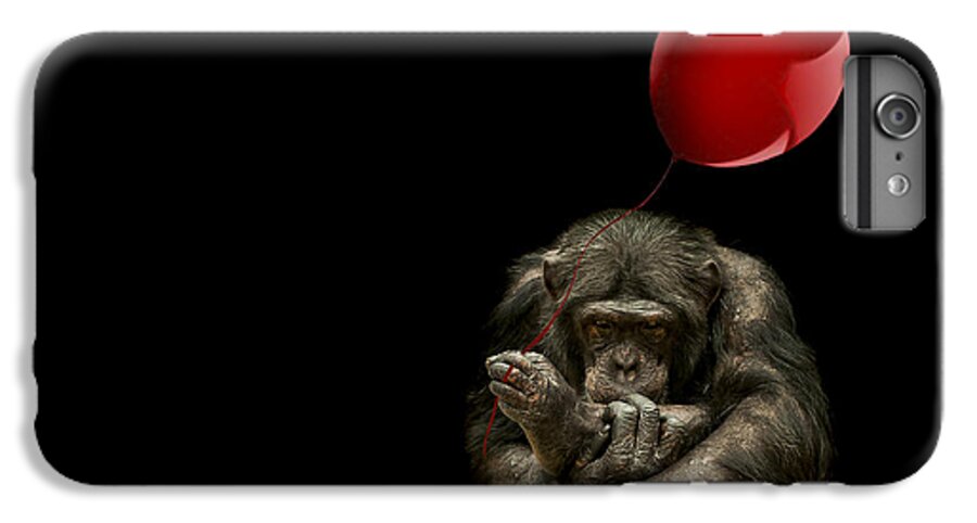 Chimpanzee iPhone 7 Plus Case featuring the photograph Girl with red balloon by Paul Neville