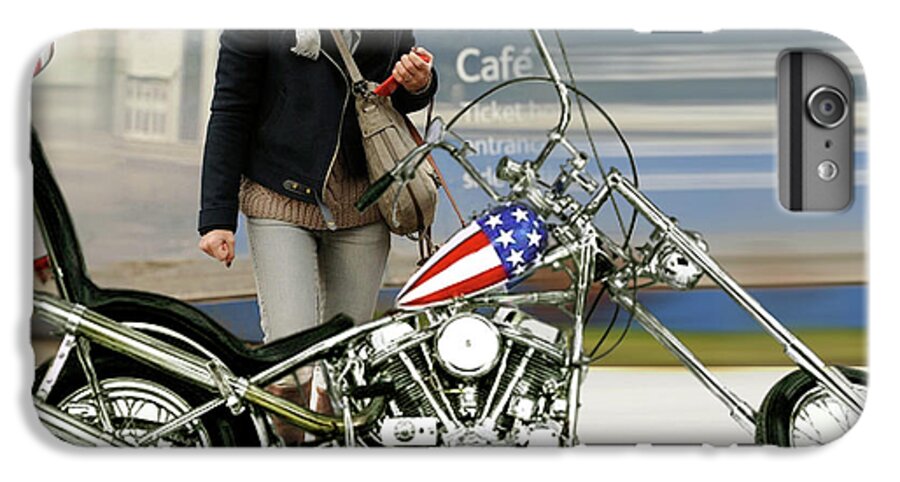 Jessica Alba iPhone 7 Plus Case featuring the photograph Jessica Alba, Captain America, Easy Rider by Thomas Pollart