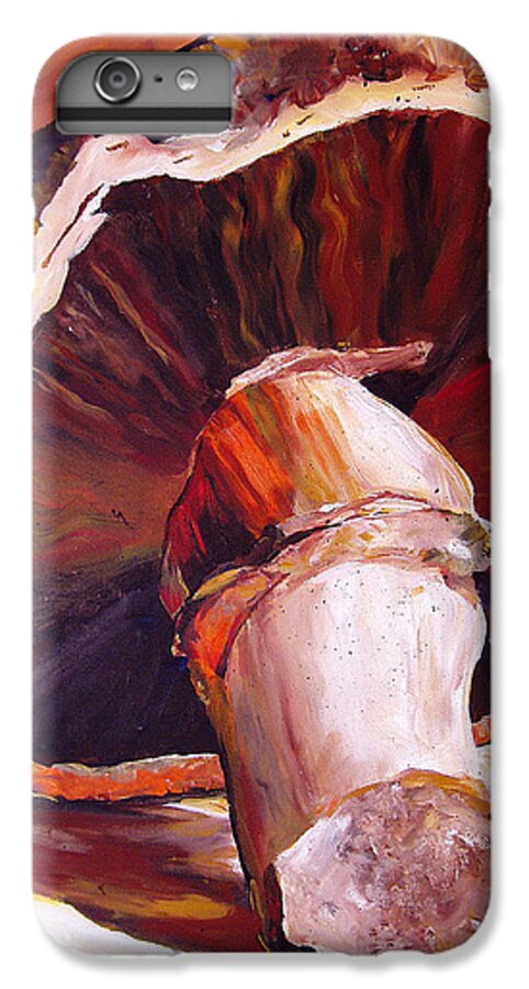 Mushroom iPhone 7 Plus Case featuring the painting Mushroom Still Life by Toni Grote