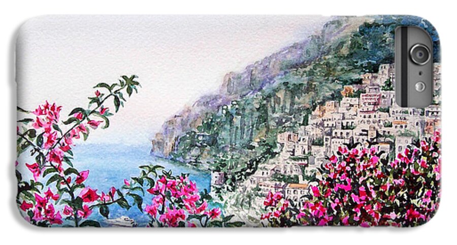 Italy iPhone 7 Plus Case featuring the painting Positano Italy by Irina Sztukowski