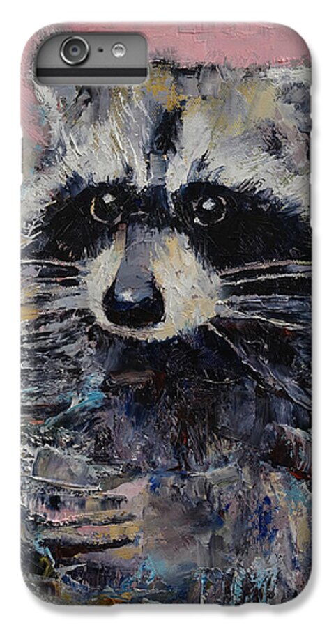 Art iPhone 7 Plus Case featuring the painting Raccoon by Michael Creese