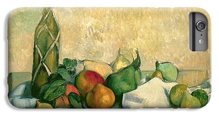 Still iPhone 7 Plus Case featuring the painting Still Life with Bottle of Liqueur by Paul Cezanne