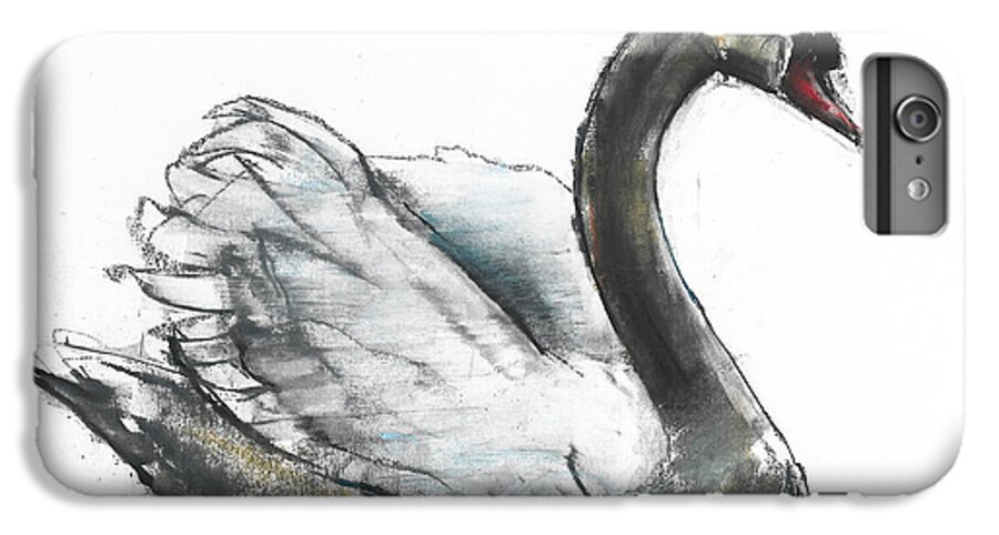 Swan iPhone 7 Plus Case featuring the painting Swan by Mark Adlington