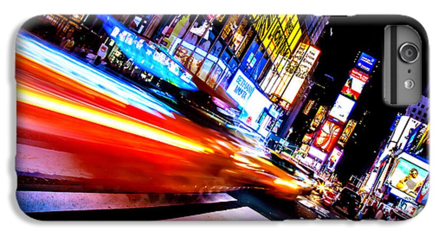 Times Square iPhone 7 Plus Case featuring the photograph Taxis In Times Square by Az Jackson